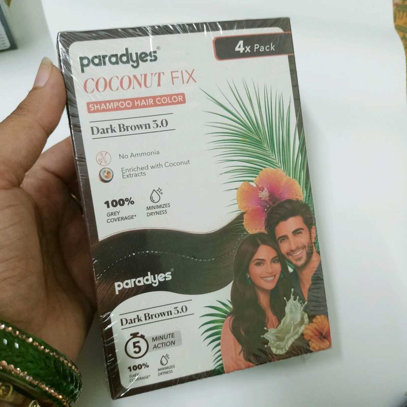 Paradyes Coconut Fix Shampoo Hair Color - Dark Bro