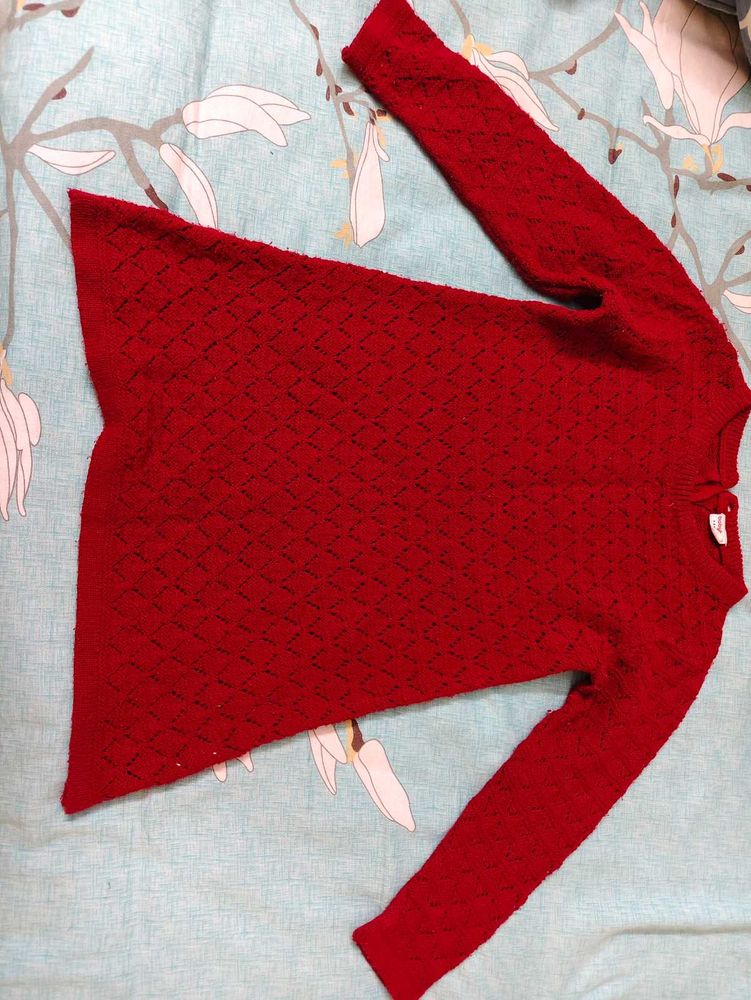 Red Knit Sweater dress