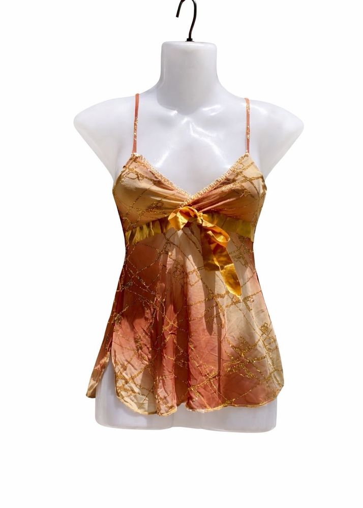 Golden &amp; Peach y2k top