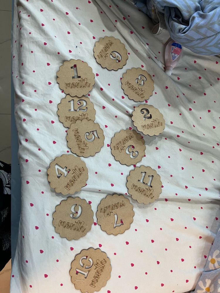 Wooden Milestone Cards for Baby