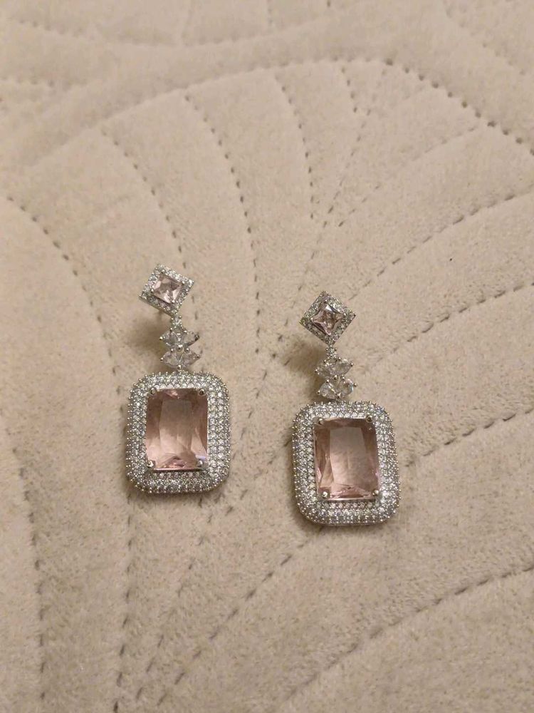Pink Gemstone Earrings