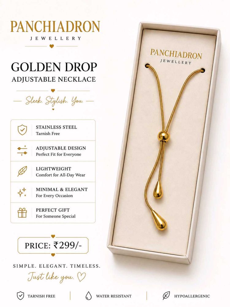 Golden Drop Adjustable Necklace