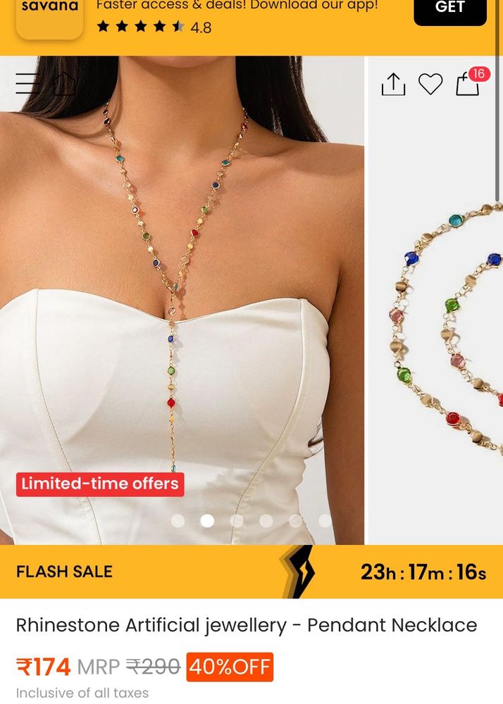 combo 2 gold necklaces
