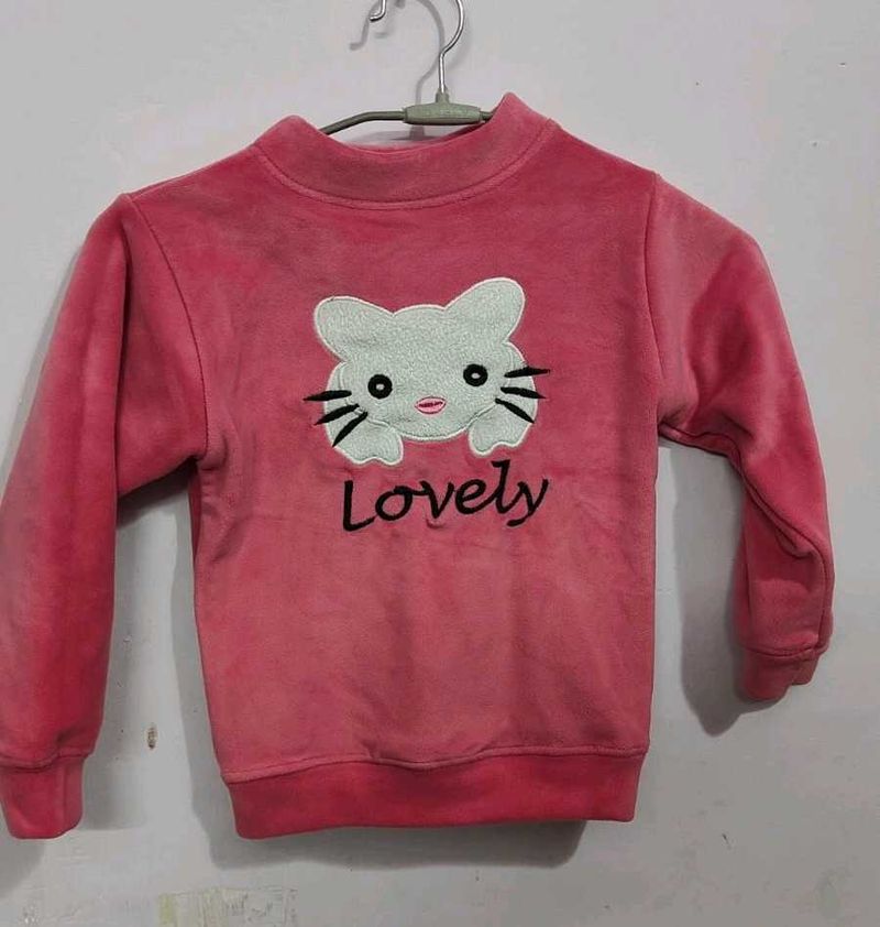 Cute Pink 'Lovely' Sweatshirt