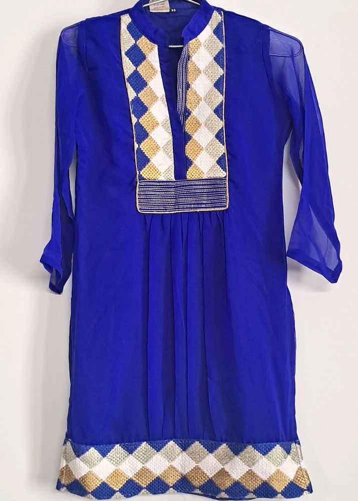 Beautiful, Ink Blue, Ethnic Straight Kurta With Yo