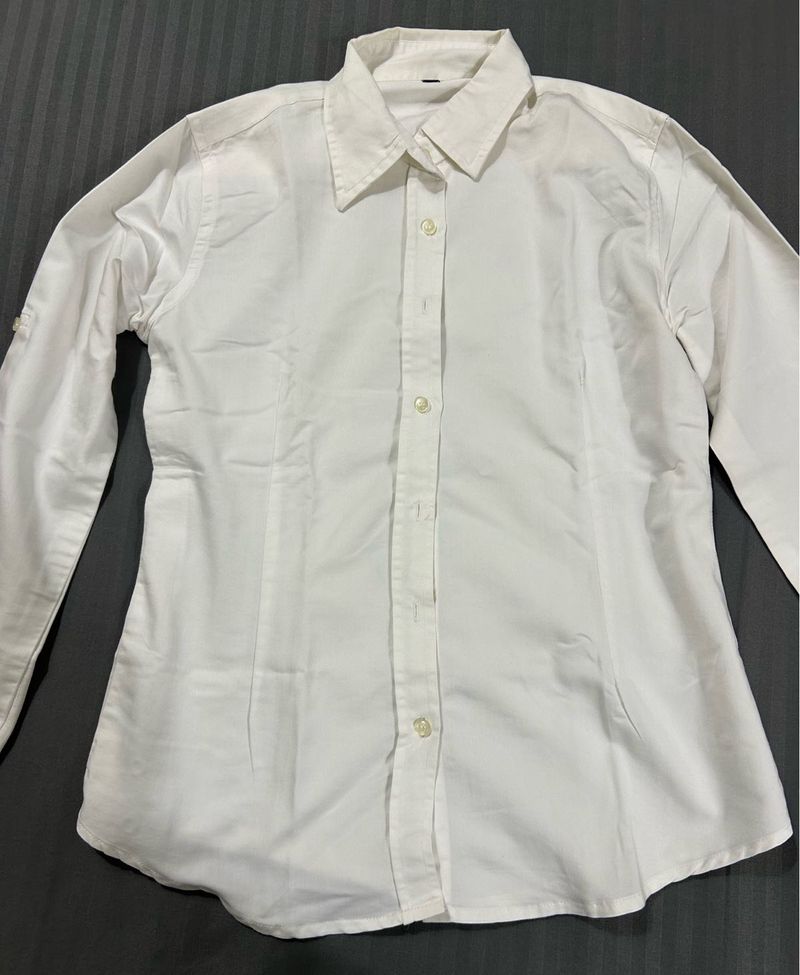 Classic White Button-Up Shirt