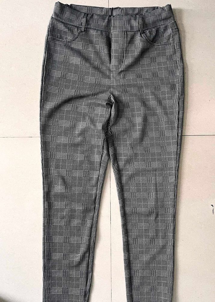 Gray Plaid Pants
