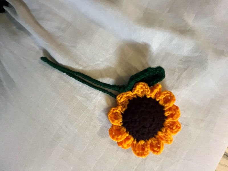 Handmade Crocheted Sunflower Decoration