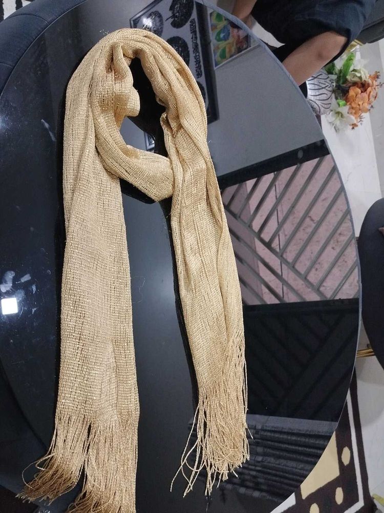 Gold Fringe Scarf