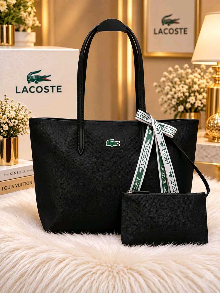 Lacoste Tote Bag with Pouch PREMIUM QUALITY