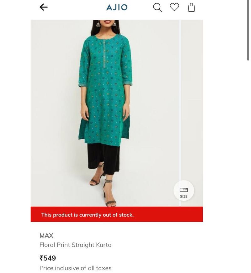 Blue Floral Print Kurta
