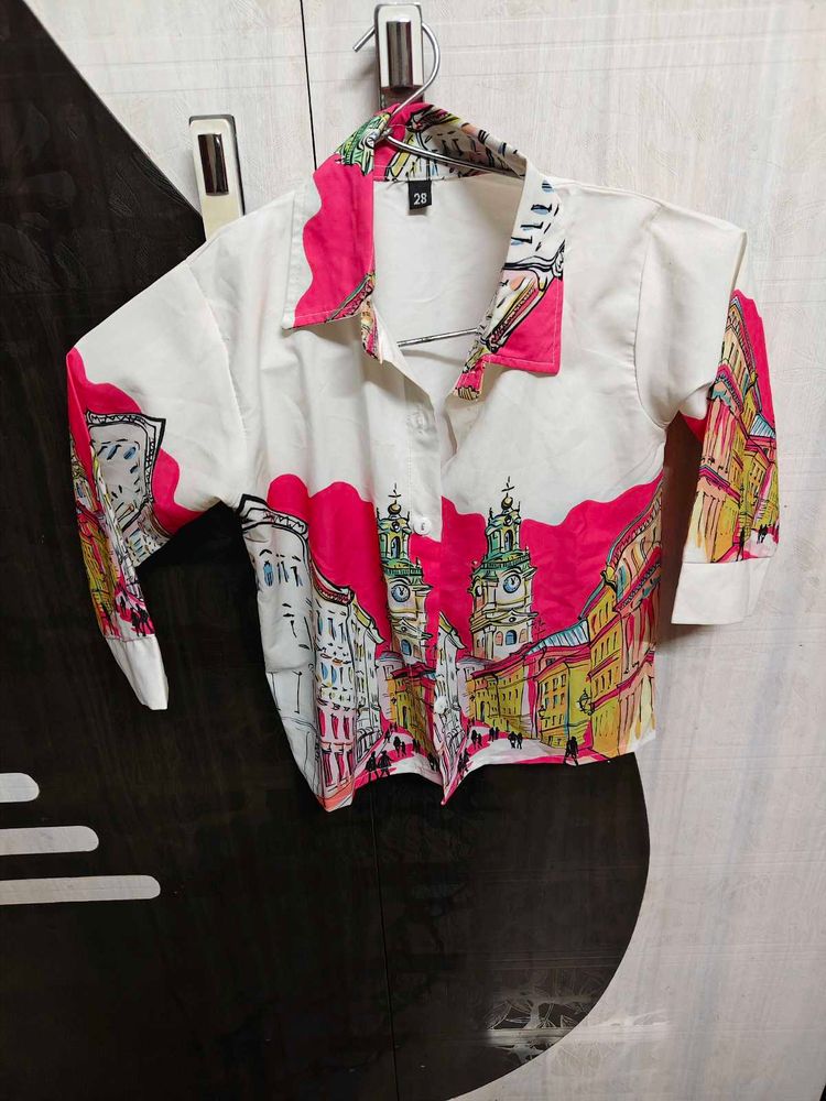 Unique Printed Collared Shirt