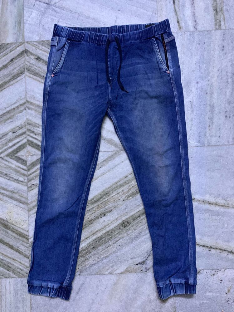 Men's Blue Jogger Jeans