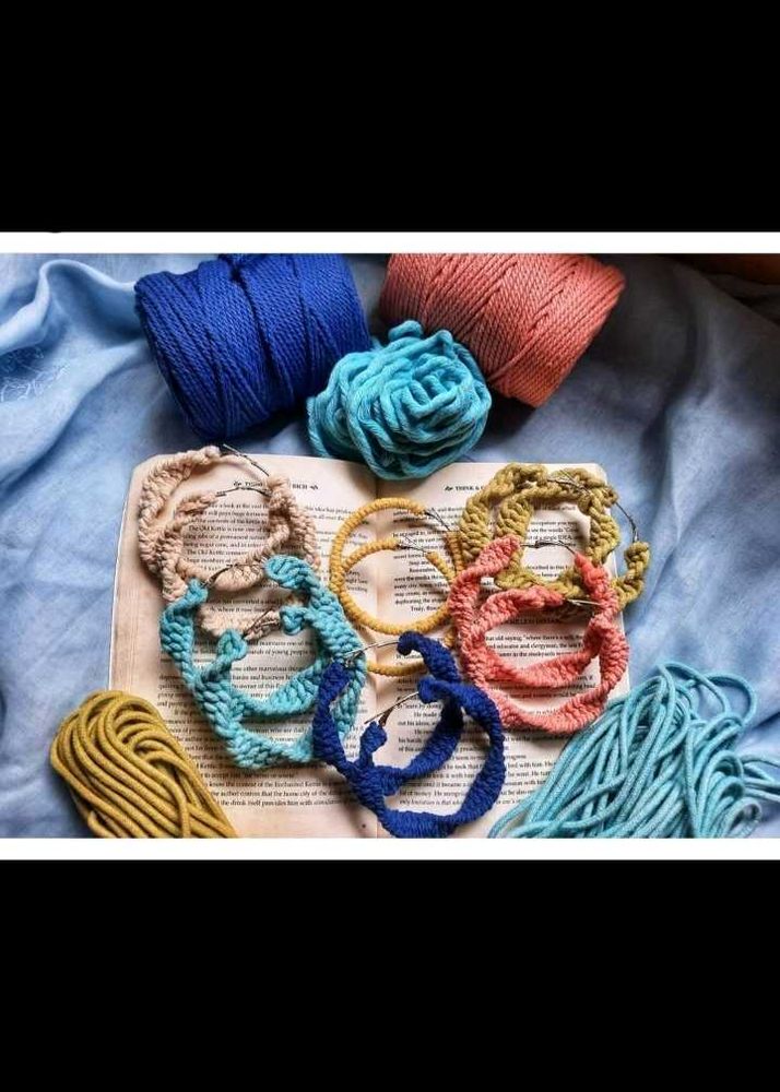 Boho Rope Hoop Earrings Set