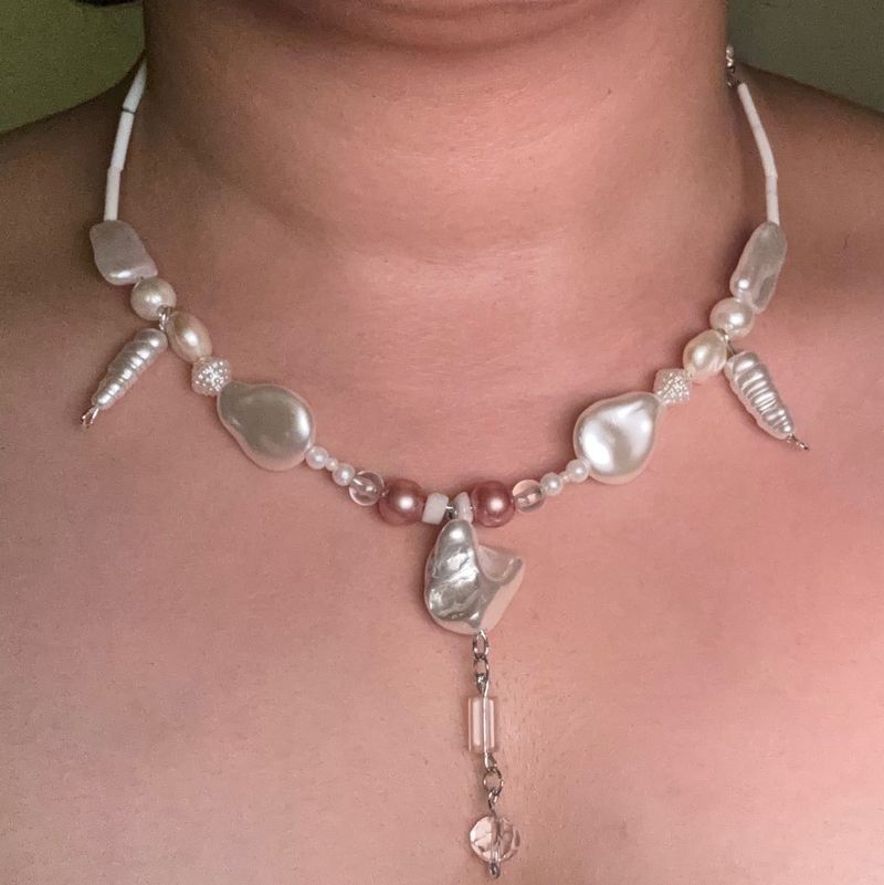 🦢Athena🦢✨Baroque Pearl &amp; Shell Charm Necklace