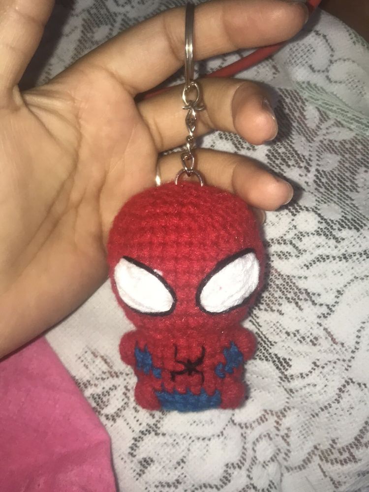 Crochet Spider-Man Keychain