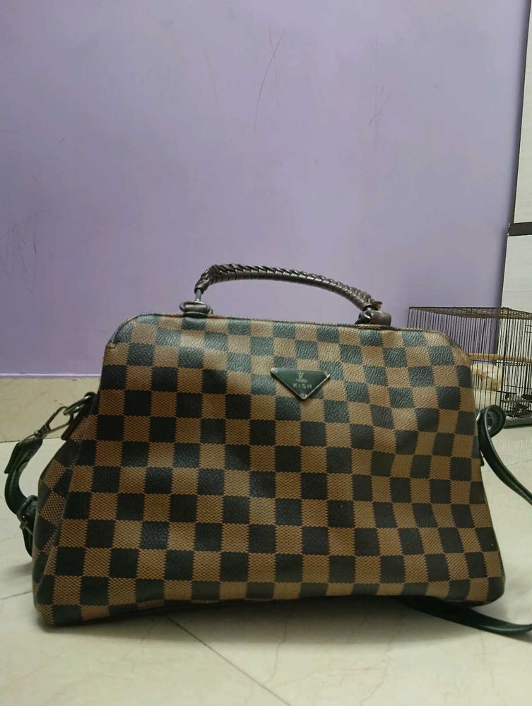 Stylish Checkerboard Handbag