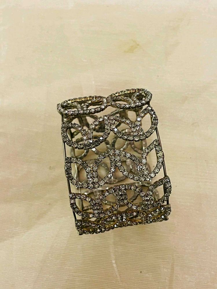 Sparkling Rhinestone Cuff Bracelet