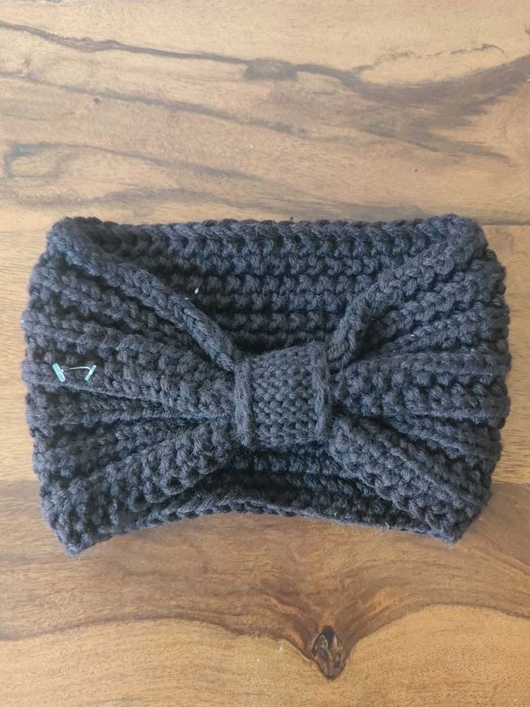 Cozy Knit Headband with Bow Detail for winters