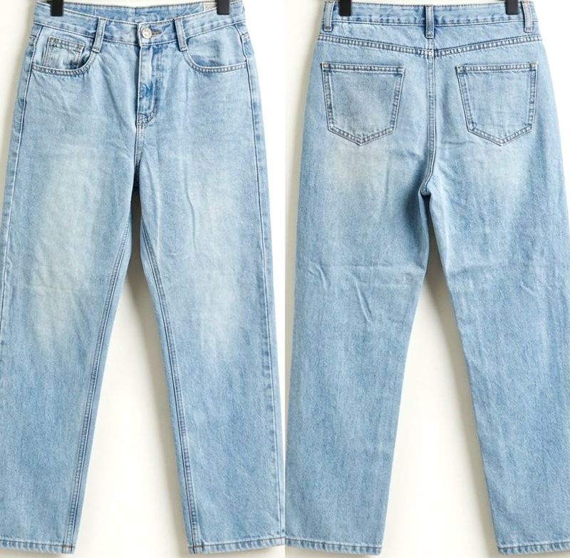 Light Wash Straight Leg Jeans