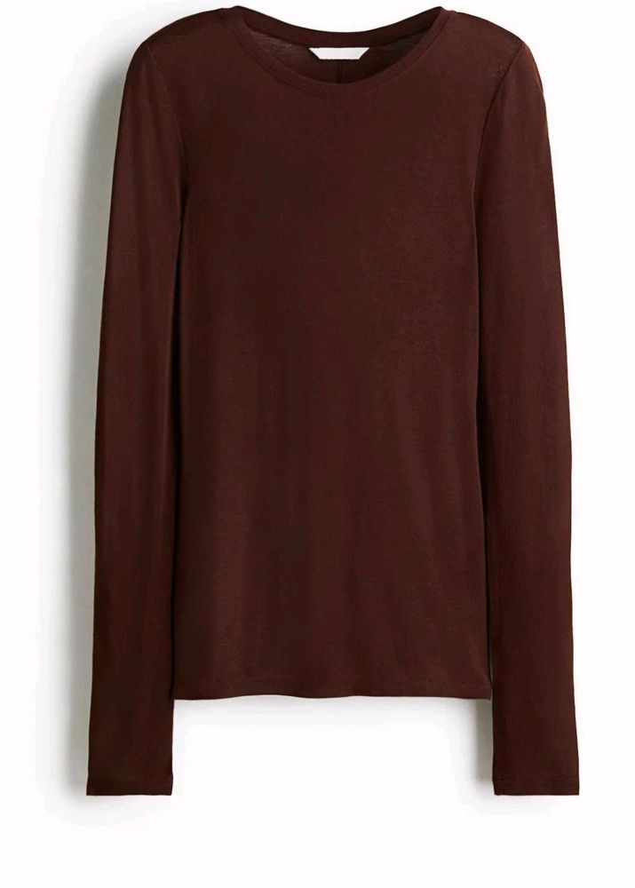 H&amp;M Espresso Ribbed Long Sleeve☕️
