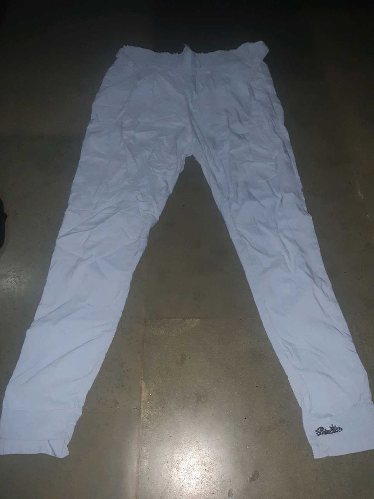 Lightweight White Ethnic Pants