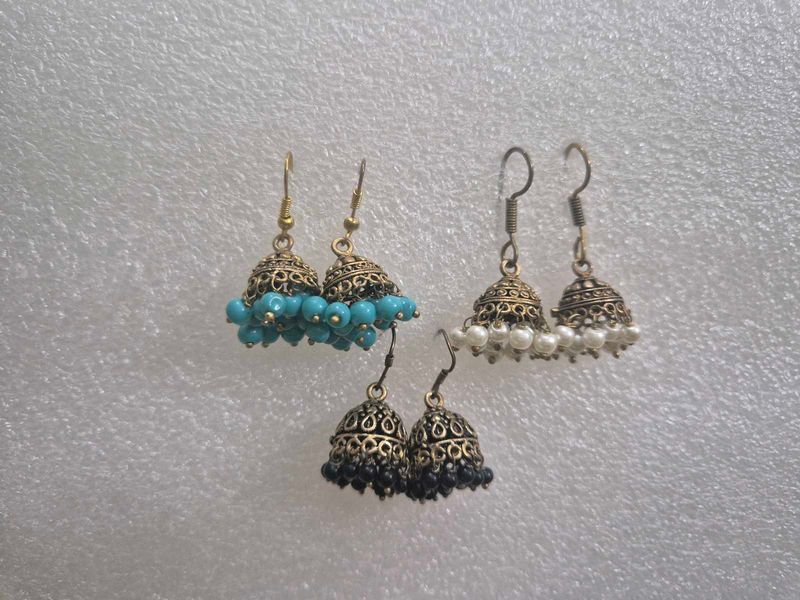 Set of 3 New Jhumkas