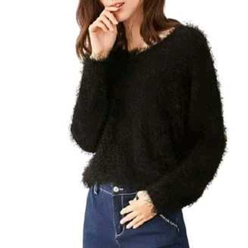 Furry Black Sweater