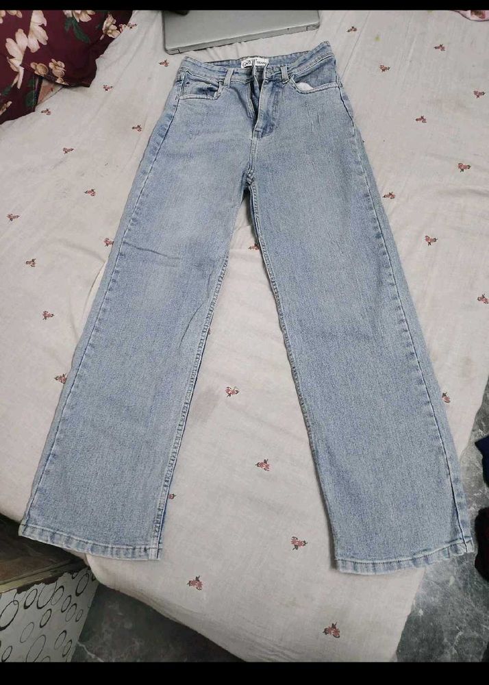 Light Wash Wide Leg Jeans