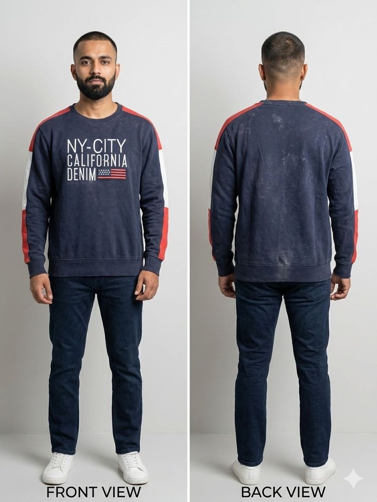 Men's NY-City California Denim Sweatshirt
