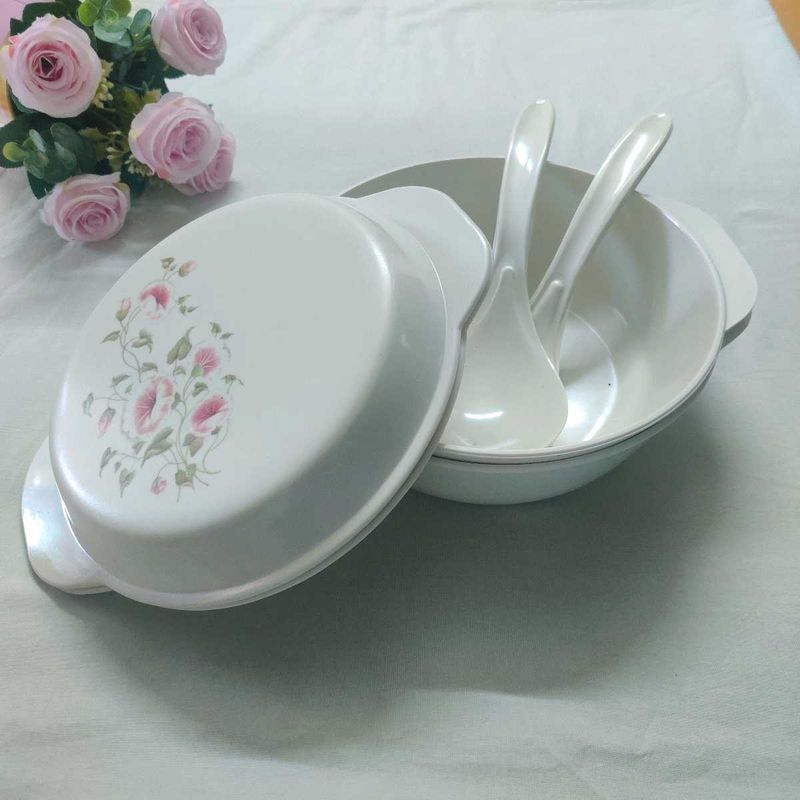 🆕Melamine Elegant Serving Bowls with Spoons