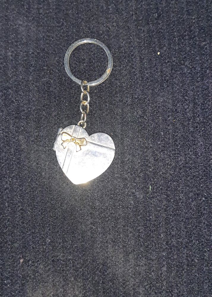 Heart Shape Keychain With Photo Frame