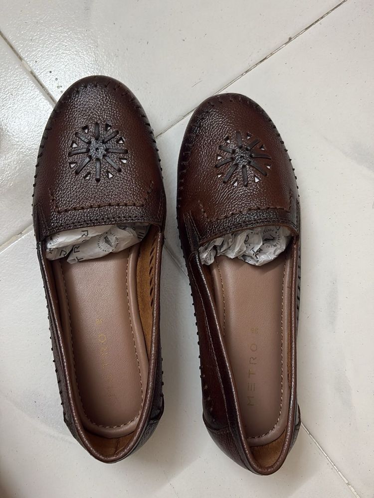 Stylish Brown Leather Loafers