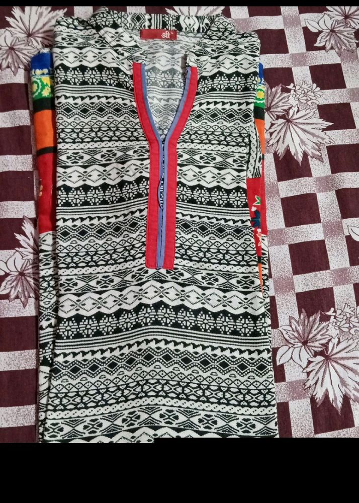 Ladies/Girls Red Warm Kurti
