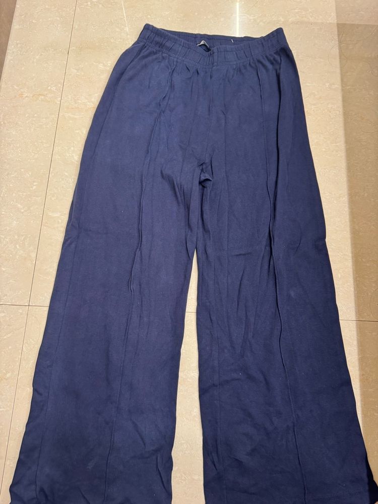 Comfortable Navy Blue Wide Leg Pants