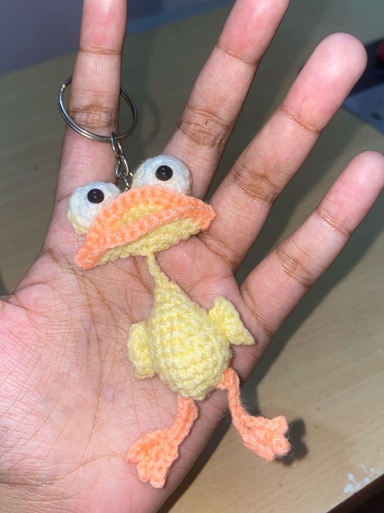 Cute Crochet ugly Duck Keychain 🐥🐥
