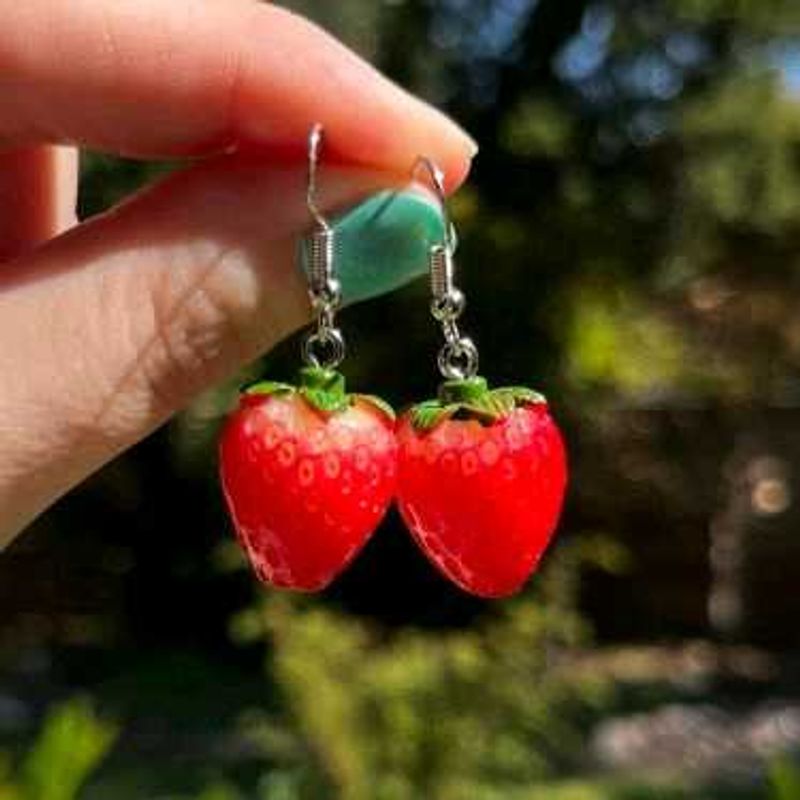 2 set y2k Cute Strawberry Earrings