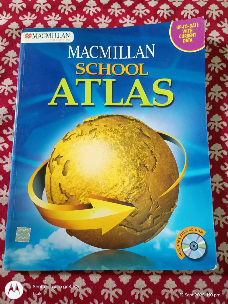 Macmillan education school atlas world &amp; india map