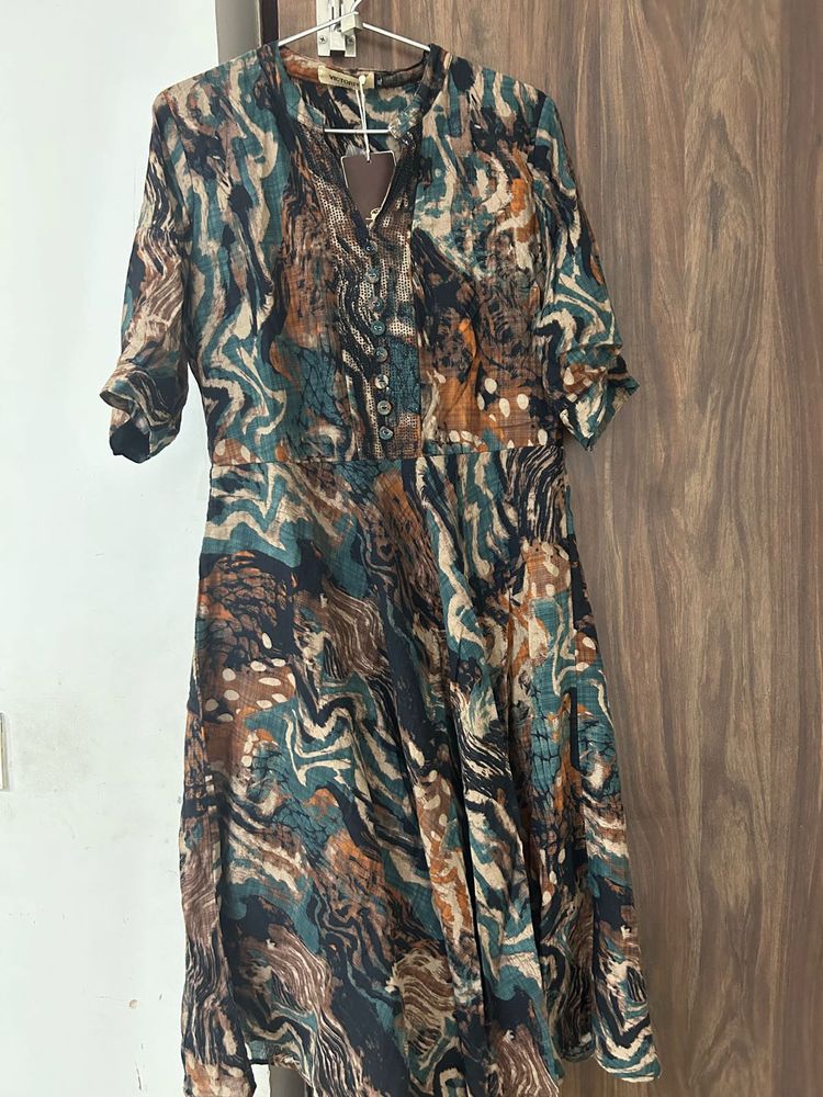 Bohemian Print Midi Dress