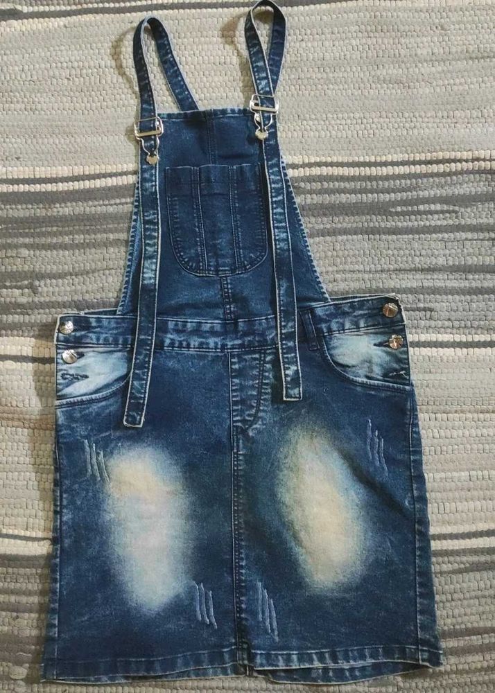 Blue Denim Overall Dress