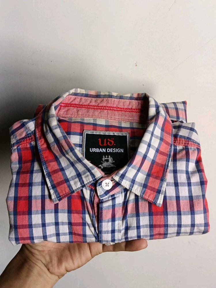 Urban Design Plaid Button-Down Shirt