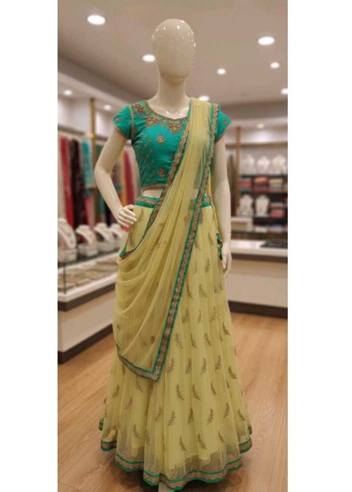 yellow haldi Lehenga set