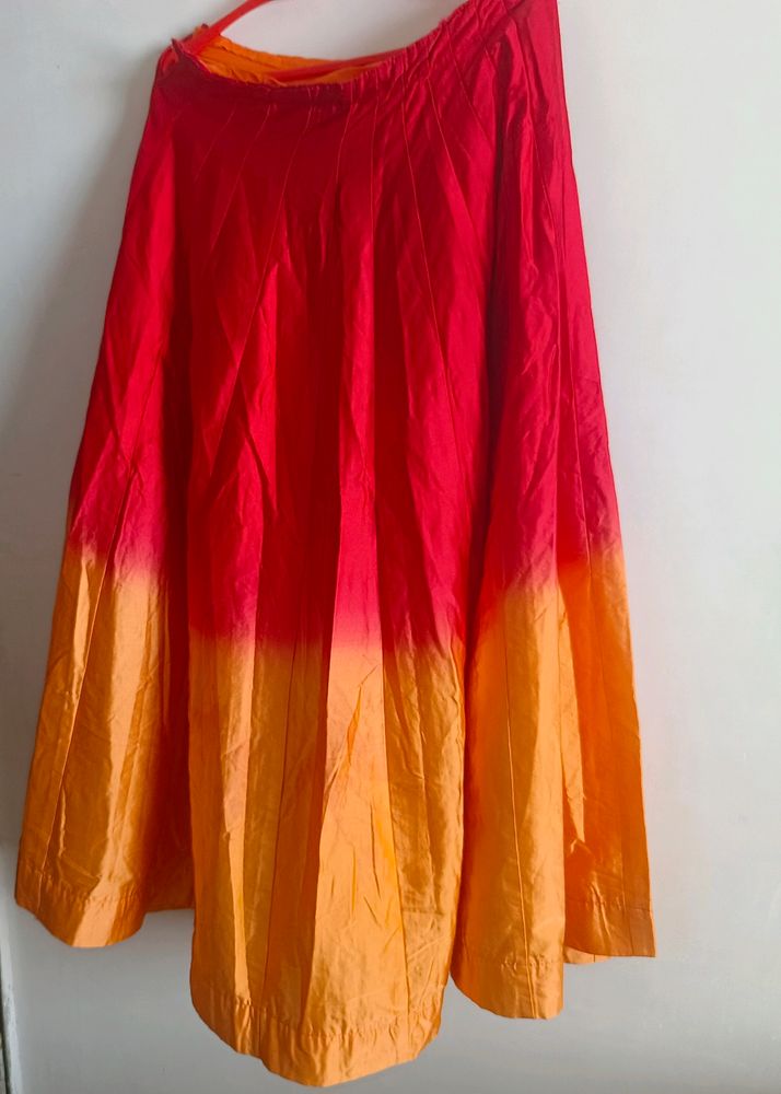 Orange And Red Skirt