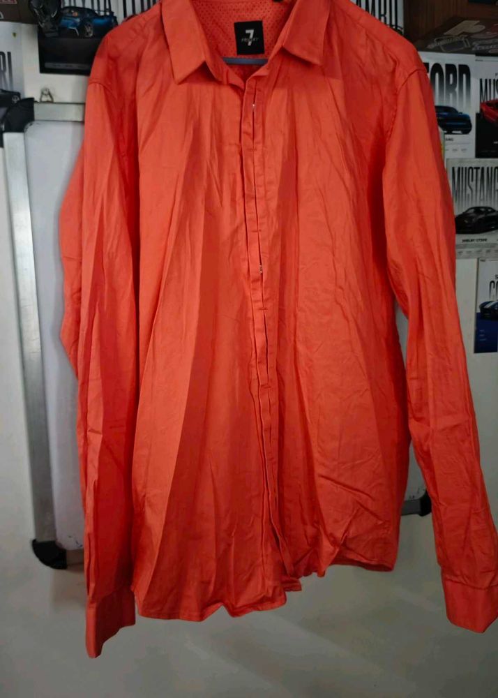 Men's Orange Long Sleeve Shirt