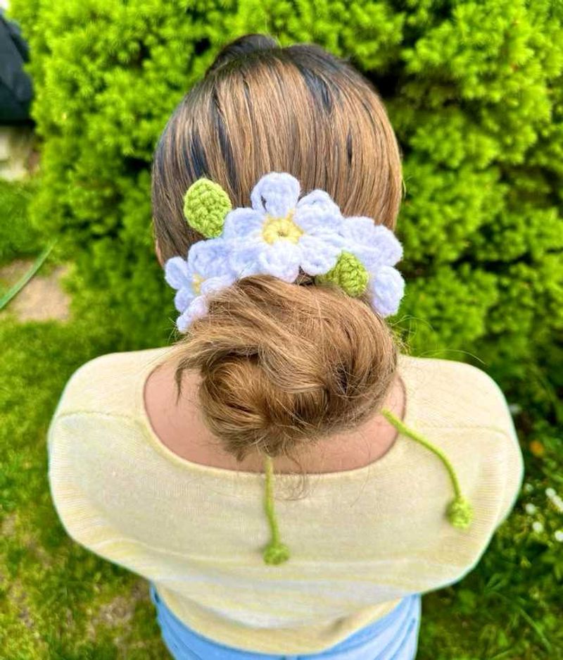 Floral Crochet Hair Tie