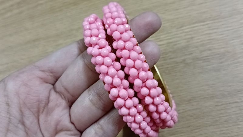 SALE SALE SALE VALID FOR TODAY ONLY Pink Beads Bangles