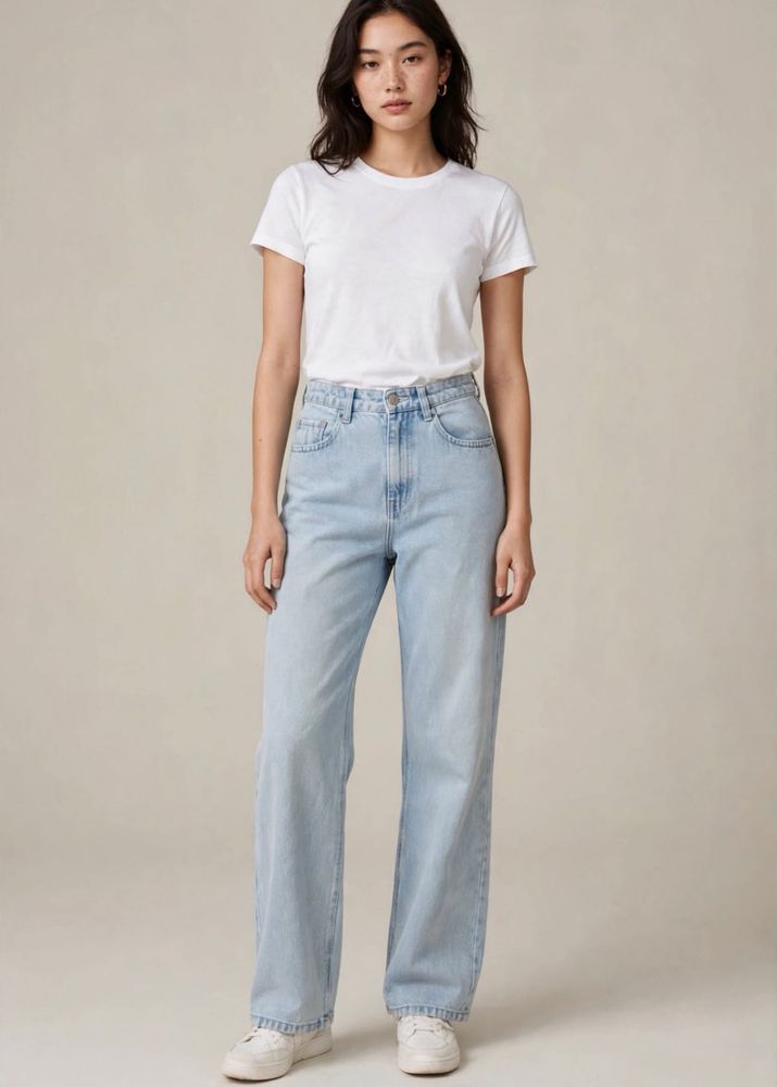 Light Wash Wide Leg Jeans