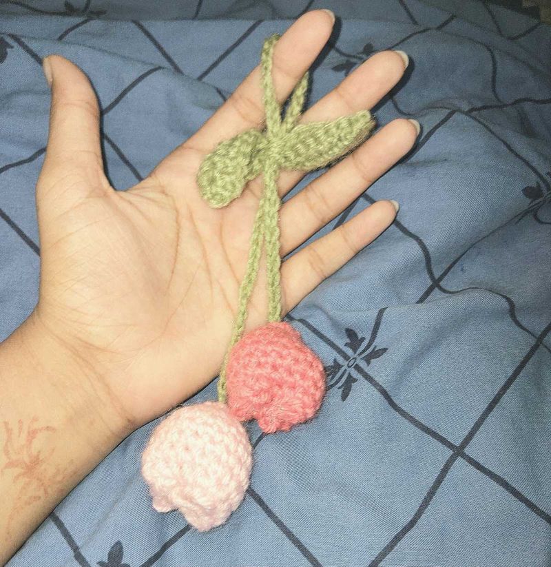 🩷 Crochet🌸 Flower Hair Tie🌷