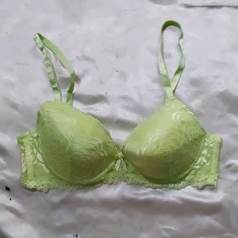 Green Lace Bra