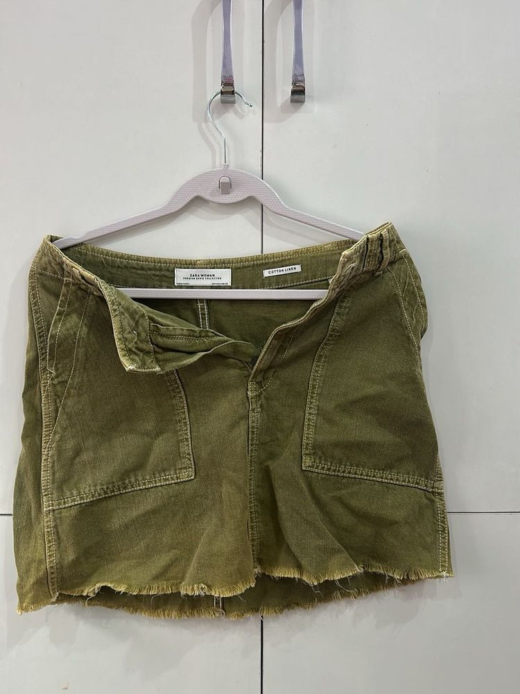 Olive Green Cargo Shorts